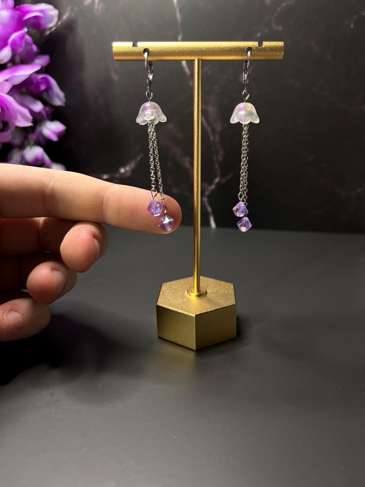 Custom Color Jellyfish Dangle Earrings | Silver or Gold Hardware | Ocean Jellyfish Lightweight Earrings | Dainty Cute Earrings for Women |
