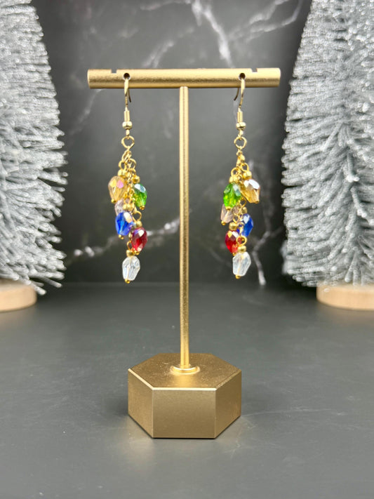 Beaded Christmas Light Earrings | Lightbulb Earrings | Christmas Lights | Christmas Earrings | Holiday Party | Gifts for Women | Lightweight