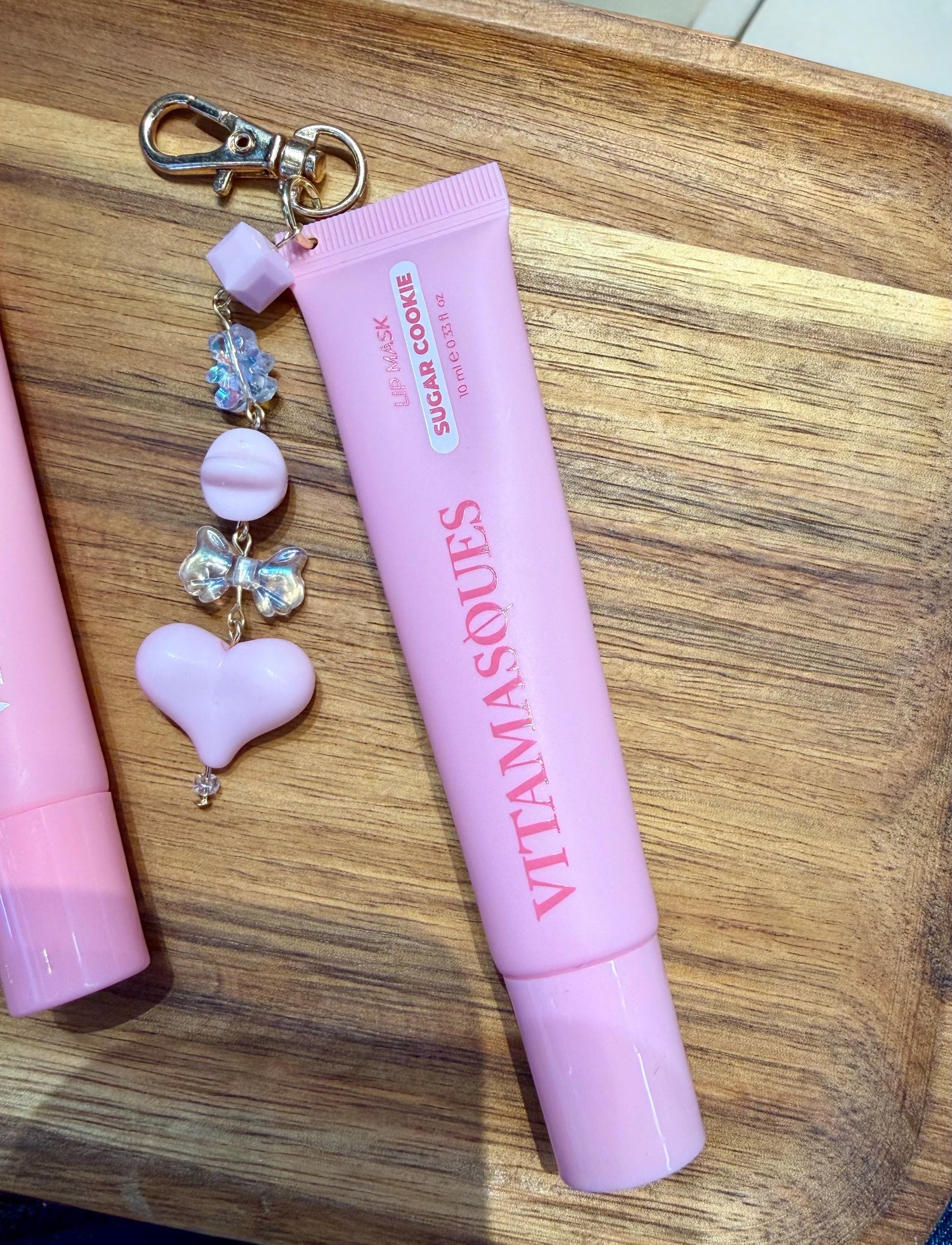 Lipgloss W/ Charms | Vitamasques Lipgloss W/ Charms | Party Favors | Bridesmaid Gifts | Gifts for Girls | Lippie Charms | Stocking Stuffer |