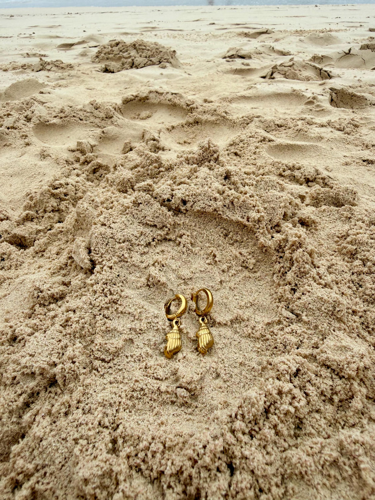 Mermaid Spiral Huggies | Stainless Steel Water Resistant Huggies | Summer Beach Ocean Earrings |