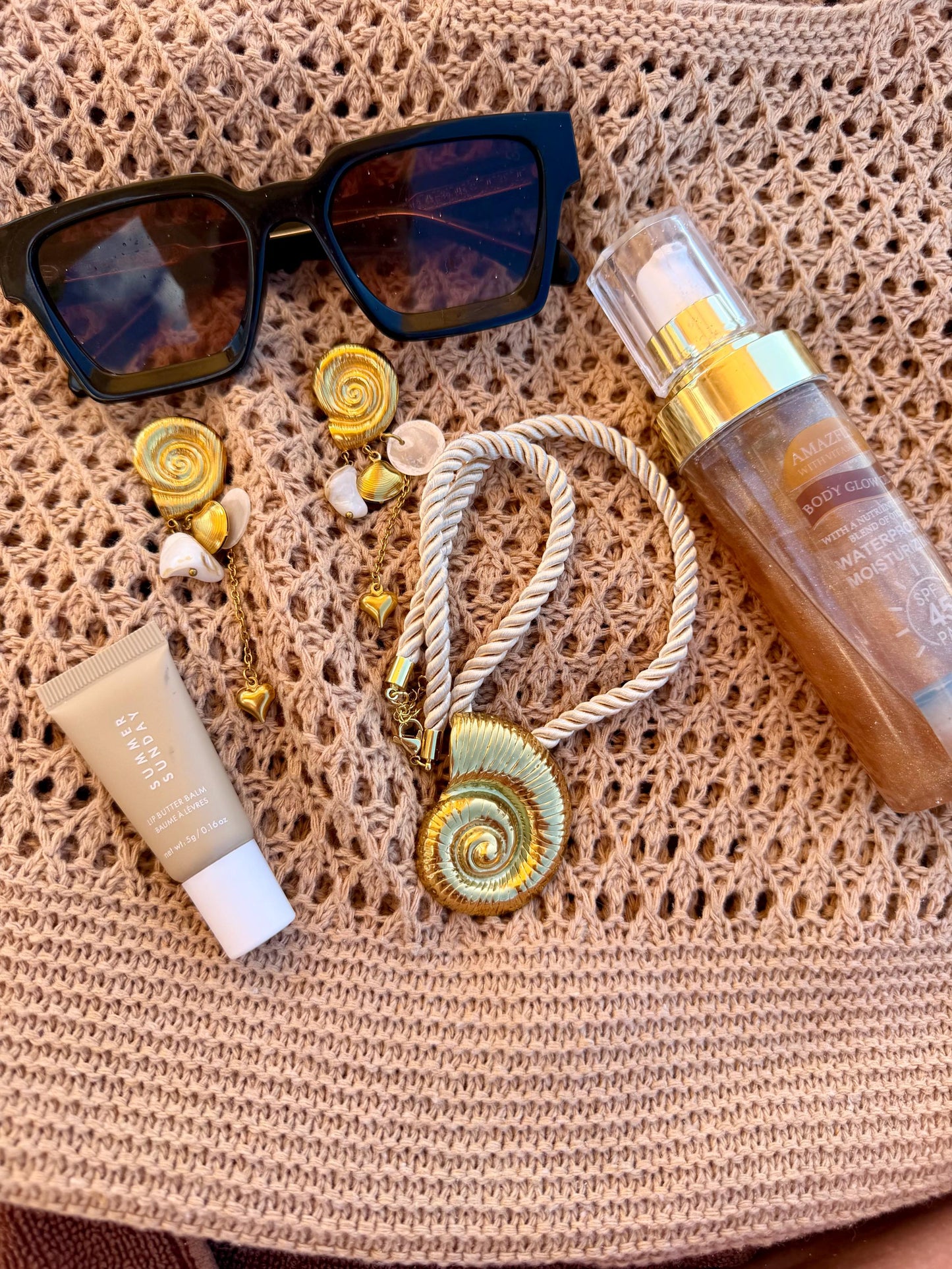 Siren Tides Earrings | Stainless Steel Water Resistant Earrings | Summer Beach Statement Earirngs |