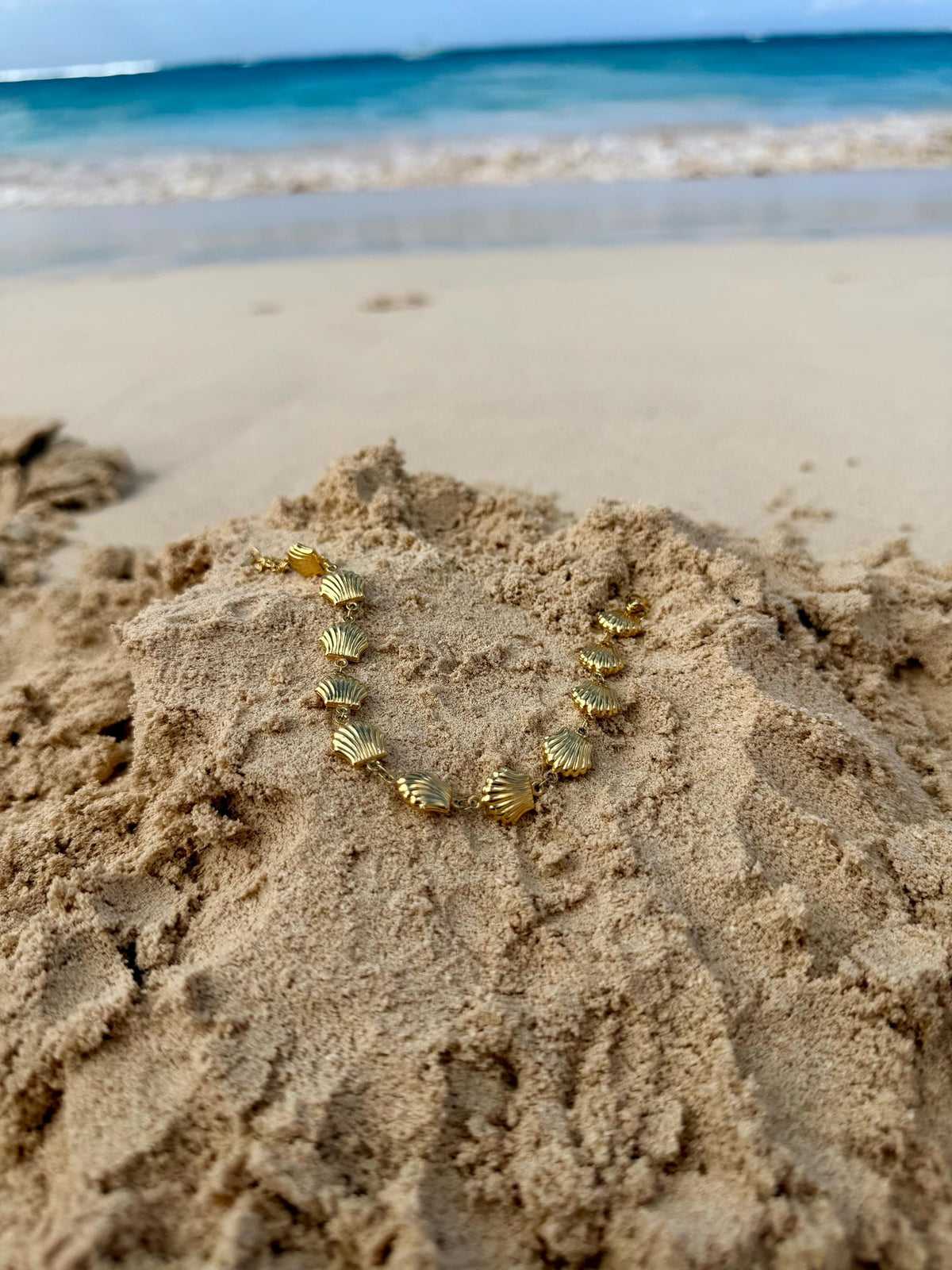 Golden Shore Bracelet | Stainless Steel Water Resistant | Summer Beach Ocean Bracelet |