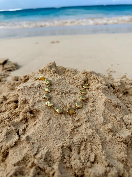 Golden Shore Bracelet | Stainless Steel Water Resistant | Summer Beach Ocean Bracelet |