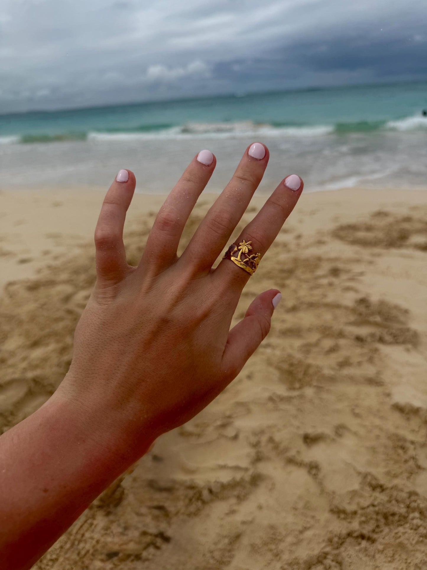 Paradise Ring | Adjustable | Stainless Steel Water Resistant Ring | Summer Ocean Beach Jewelry |