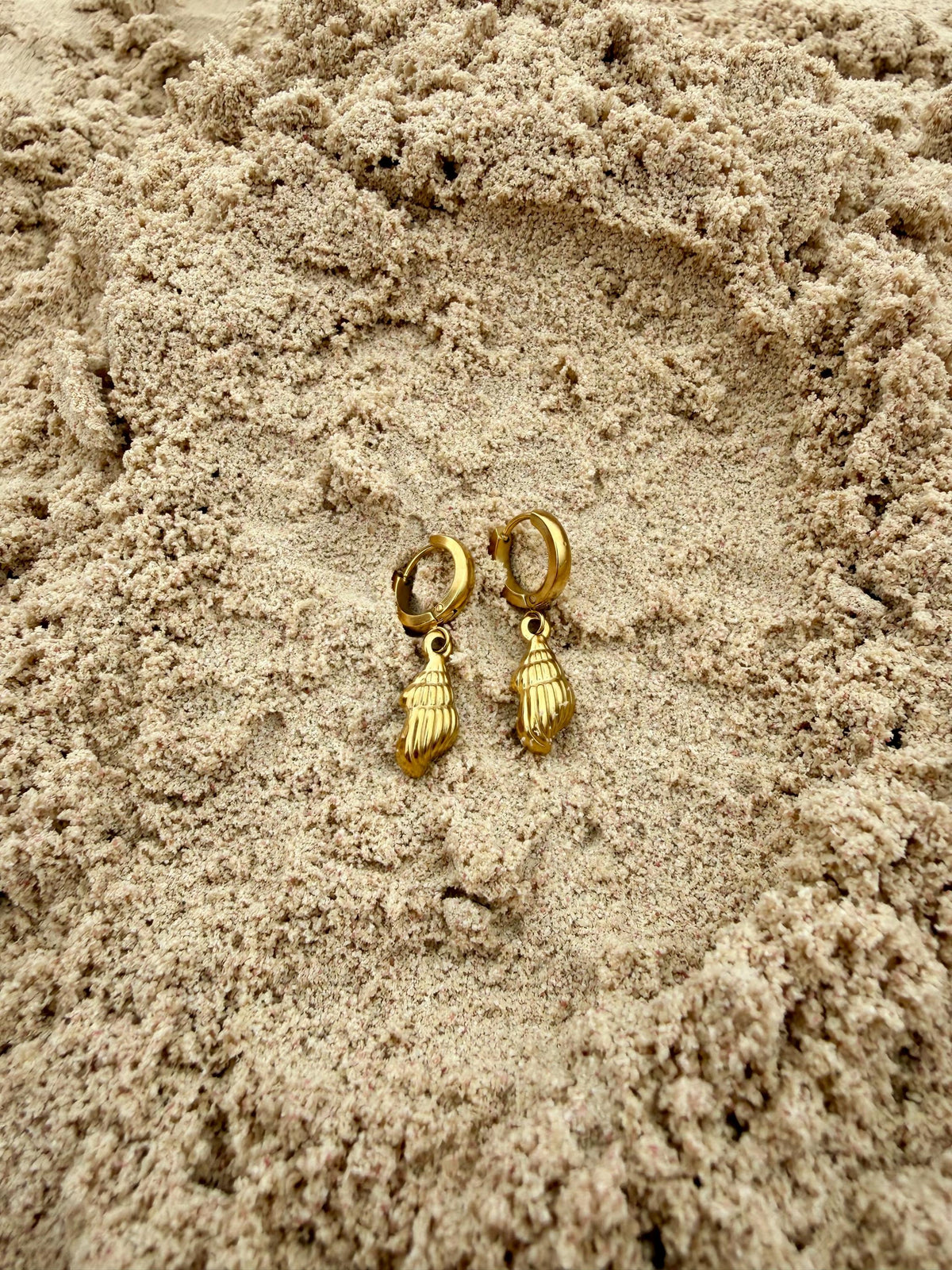 Mermaid Spiral Huggies | Stainless Steel Water Resistant Huggies | Summer Beach Ocean Earrings |