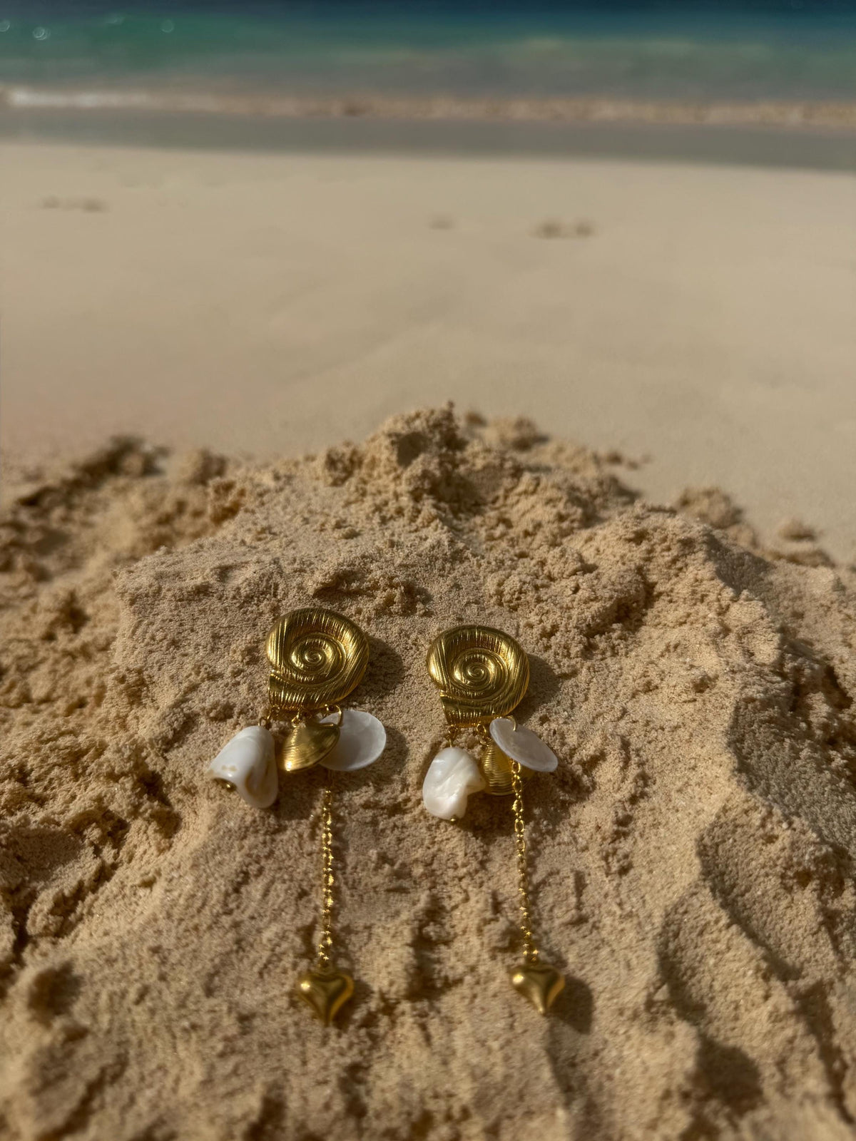 Siren Tides Earrings | Stainless Steel Water Resistant Earrings | Summer Beach Statement Earirngs |