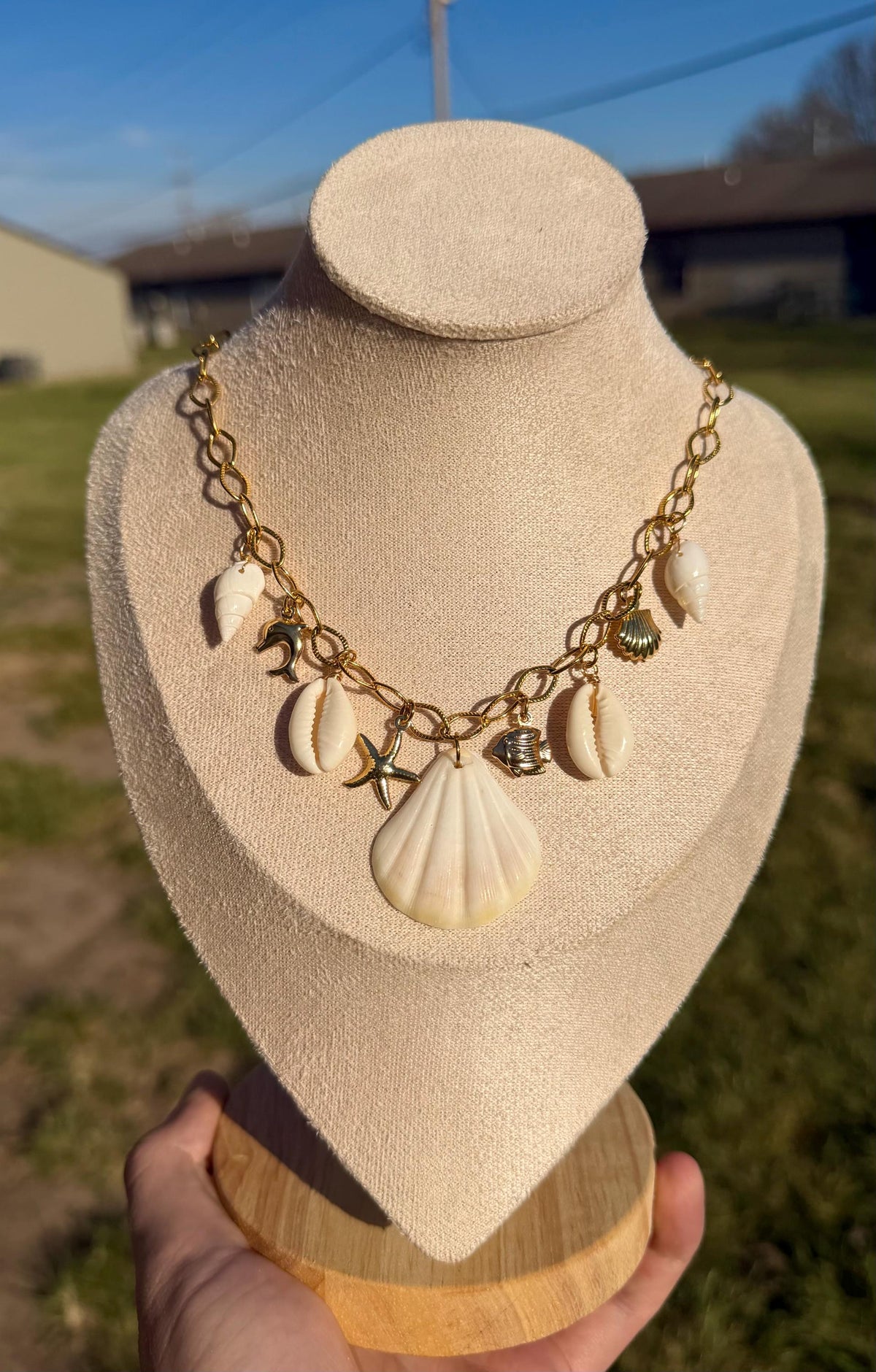 Soleil Charm Necklace | Stainless Steel Water Resistant Necklace | Summer Beach Ocean Necklace |