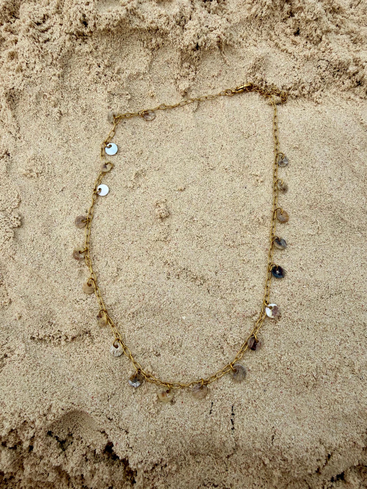 Soleil Shimmer Necklace | Stainless Steel Water Resistant | Ocean Summer Beach Necklace |