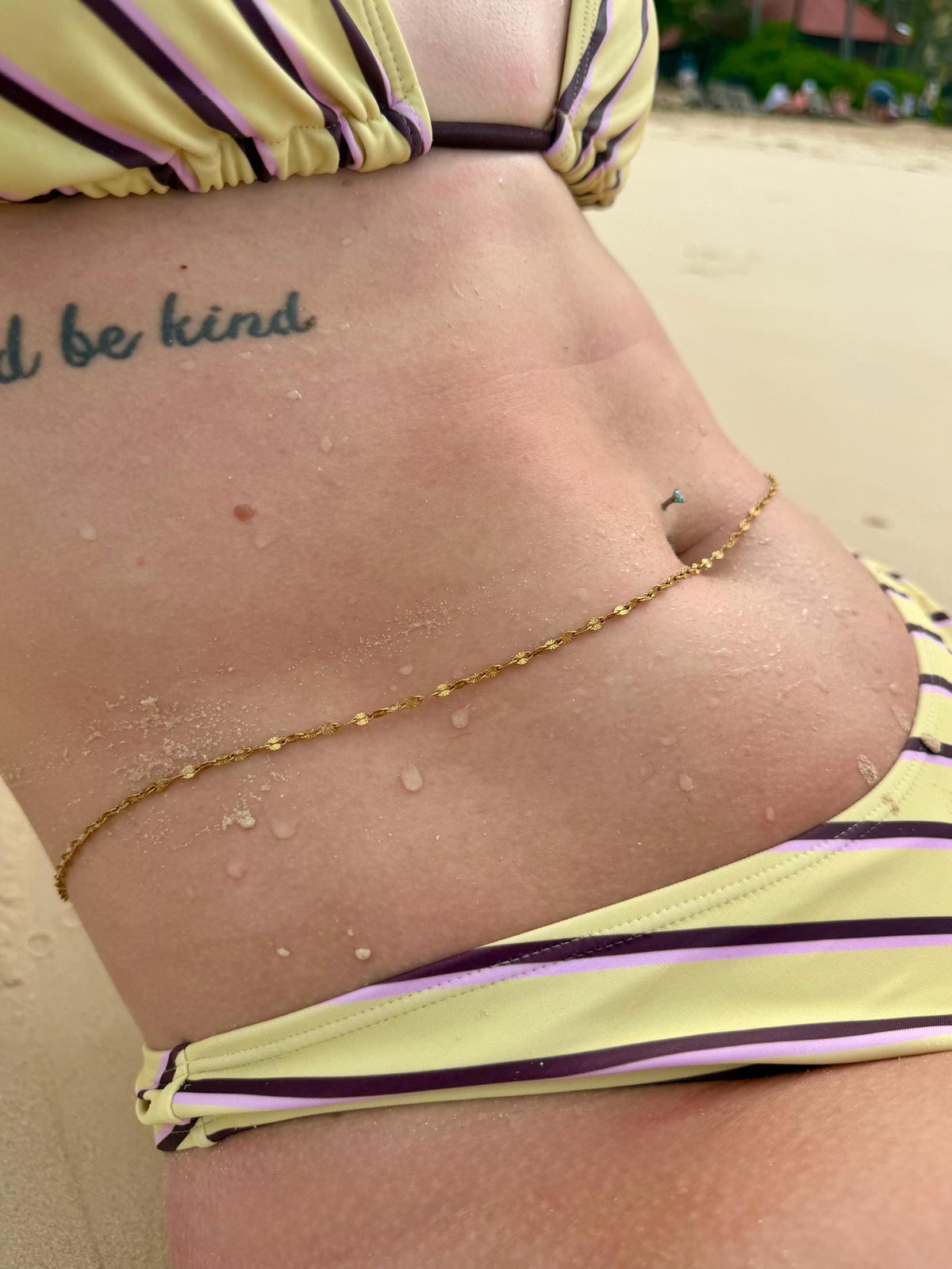 Golden Hour Waist Chain | Stainless Steel Water Resistant | Summer Belly Chain |