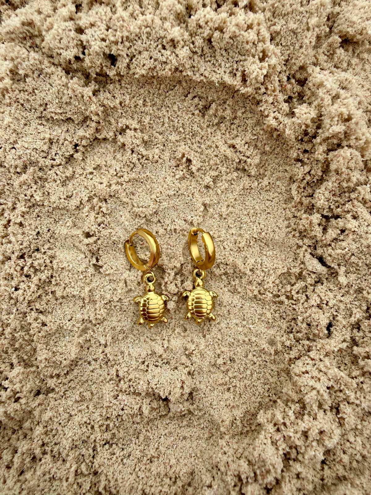 Sea Turtle Huggies | Gold Turtle Earrings | Stainless Steel Hoop Earrings | Beach Jewelry | Coastal Earrings | Ocean Inspired Jewelry
