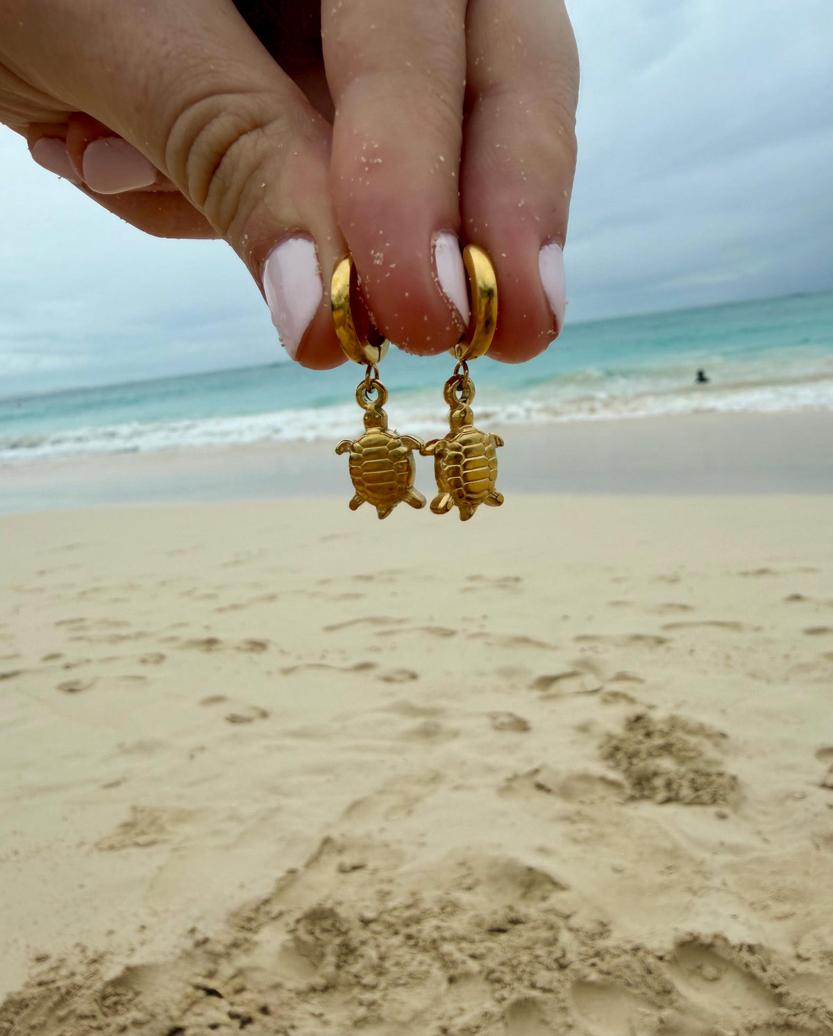 Sea Turtle Huggies | Gold Turtle Earrings | Stainless Steel Hoop Earrings | Beach Jewelry | Coastal Earrings | Ocean Inspired Jewelry