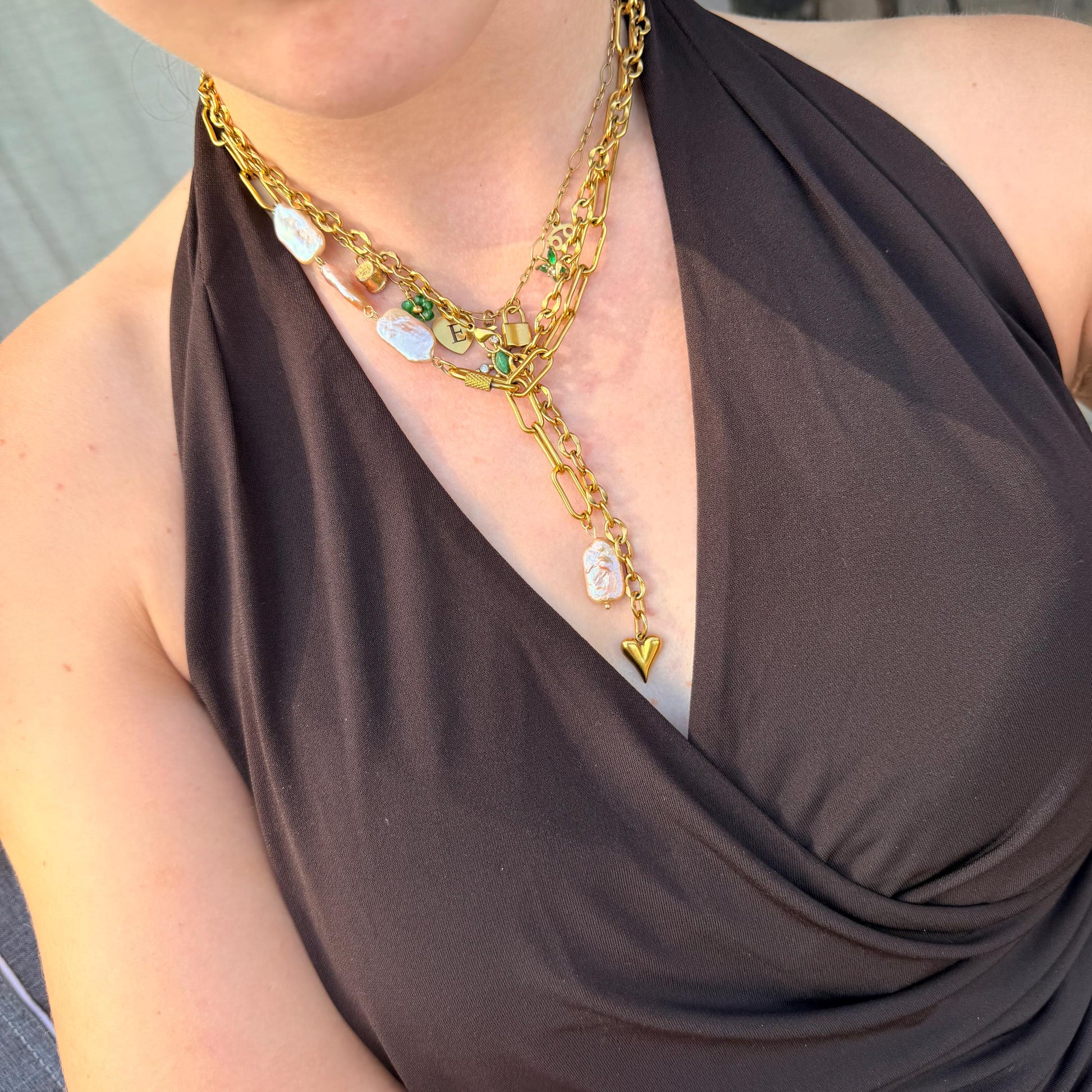 Little Love Lariat Necklace | Stainless Steel With Heart Charm