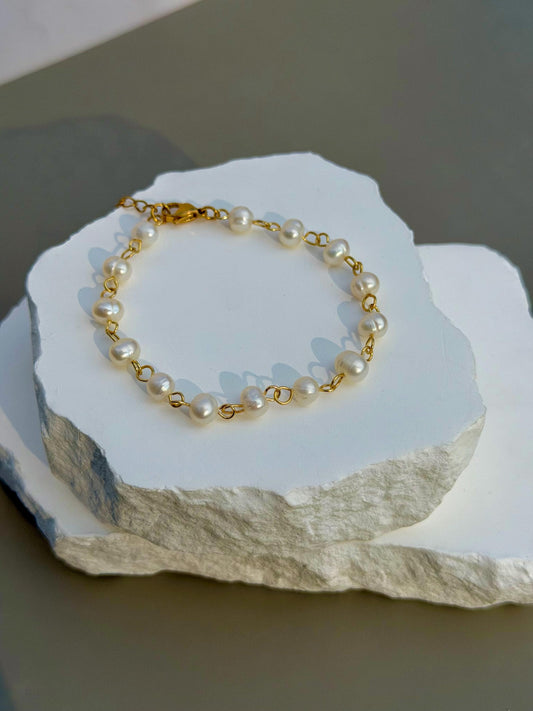 Freshwater Pearl Chain Bracelet | Custom Size Bracelet Length