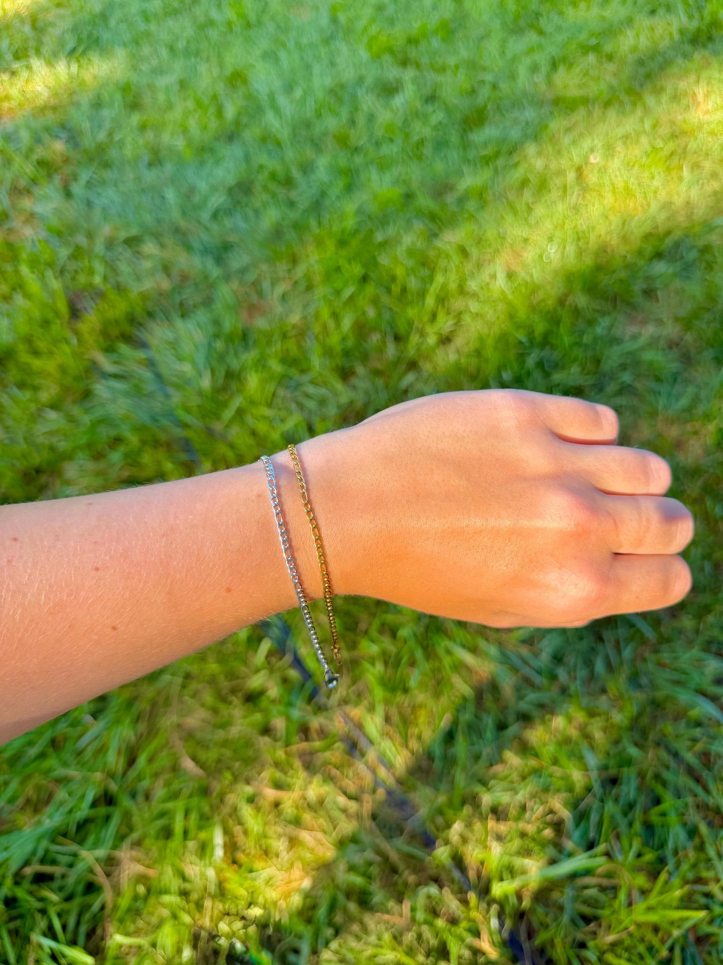 Petite Figaro Chain Bracelet | Stainless Steel Water Resistant | Gold Silver Layering Jewelry