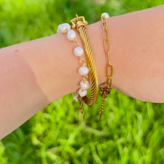 Freshwater Pearl Chain Bracelet | Custom Size Bracelet Length