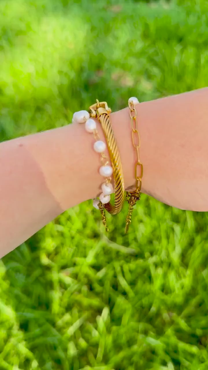 Freshwater Pearl Chain Bracelet | Custom Size Bracelet Length