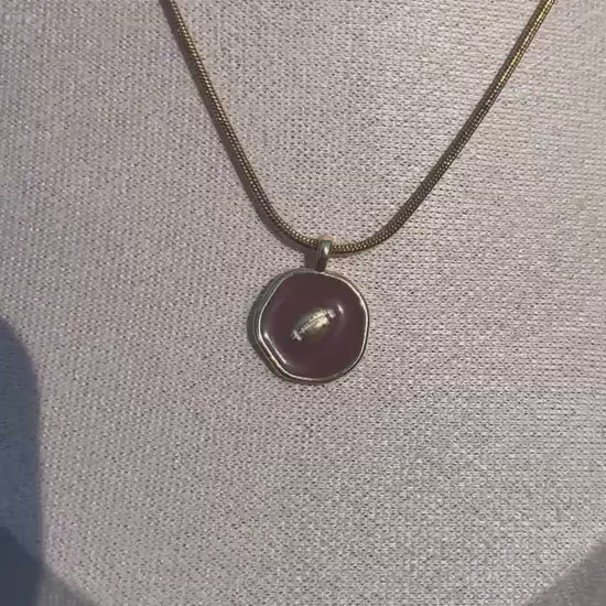 Stainless Steel Football Charm Necklace | Dainty Football Charm | Football Game Pendant Necklace | Snake Chain | Gifts for Football Fans |