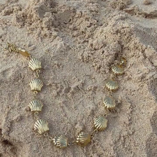 Golden Shore Bracelet | Stainless Steel Water Resistant | Summer Beach Ocean Bracelet |